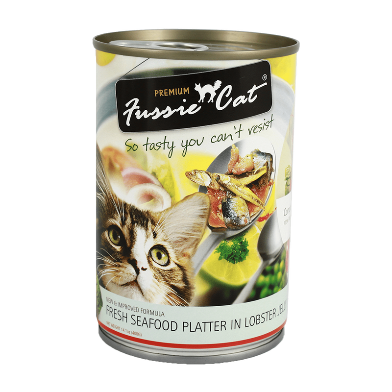 Fussie Cat Fresh Seafood Platter in Lobster Jelly 400g