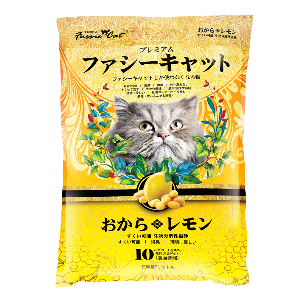 Fussie Cat Japanese Soybean Litter Lemon 7L