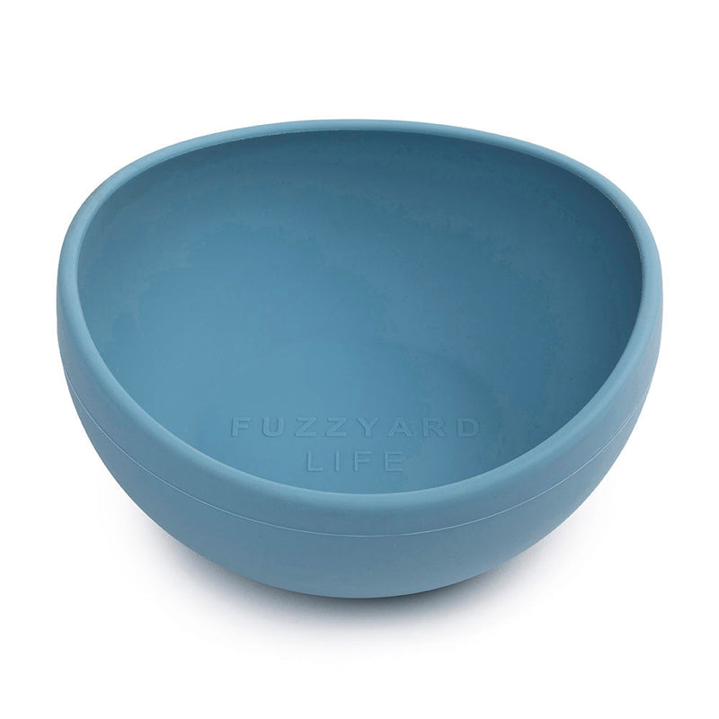 FuzzYard Dog Bowl Silicone French Blue L