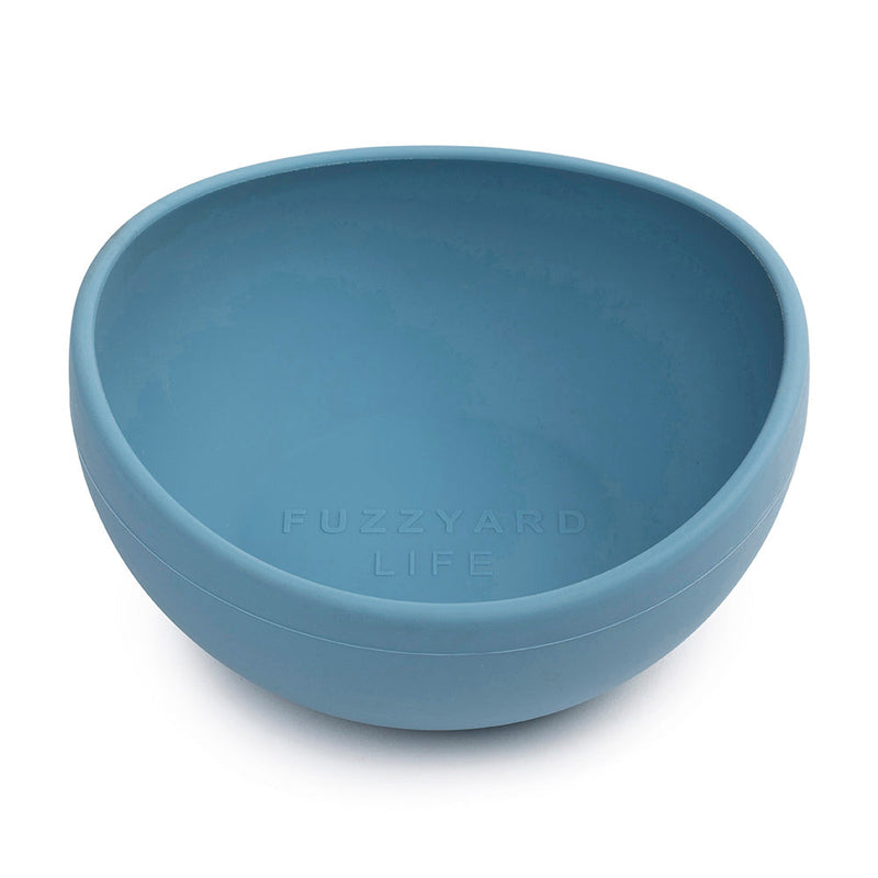 FuzzYard Dog Bowl Silicone French Blue M