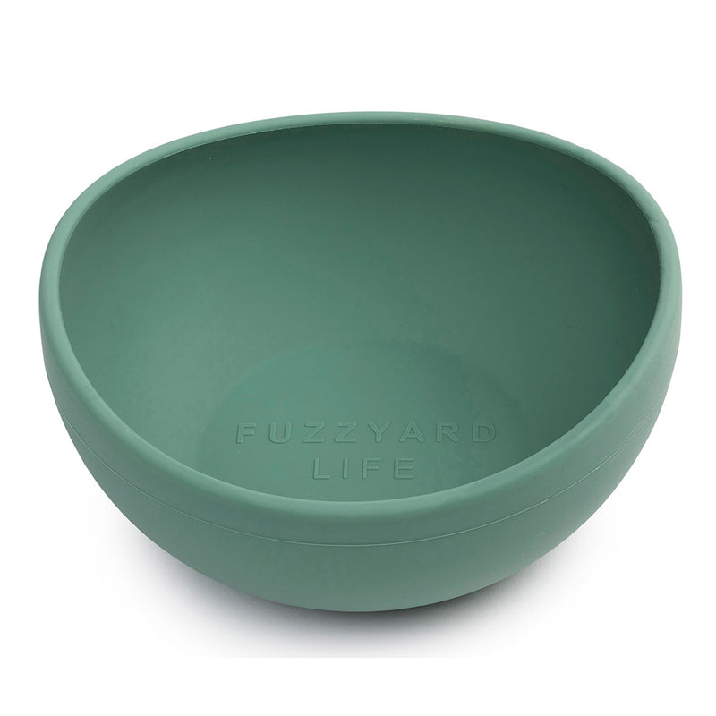 FuzzYard Dog Bowl Silicone Myrtle Green L