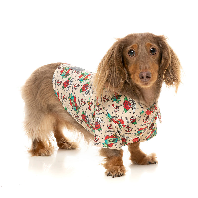 Fuzzyard Dog Button Up Shirt - Ink'd Up Size 5