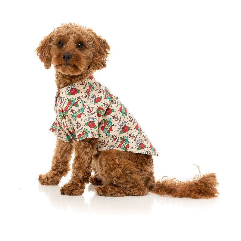 Fuzzyard Dog Button Up Shirt - Ink'd Up Size 3