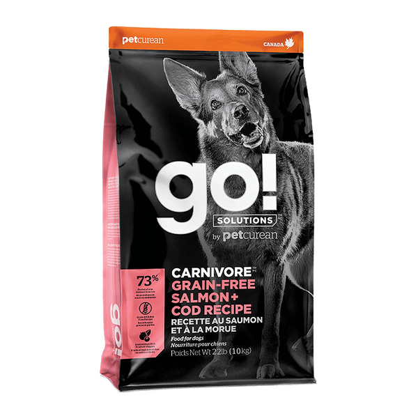 Petcurean Go! Dog Food Carnivore - Grain Free Salmon & Cod Fish Recipe 22lb