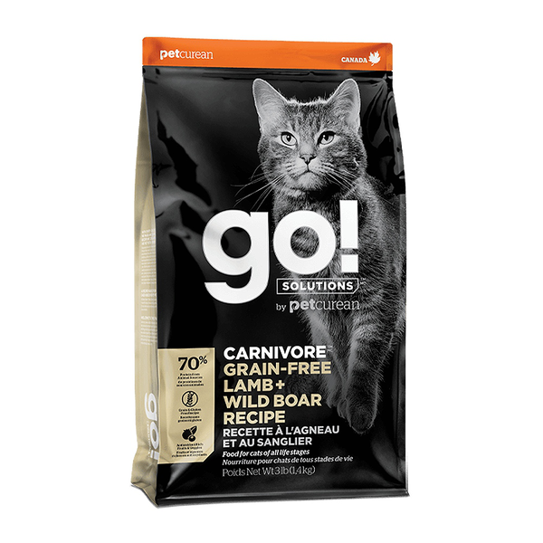 Petcurean Go! Cat Food Carnivore - Lamb & Wild Boar Recipe 3lb