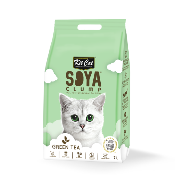 KitCat Cat Soybean Litter Soya Clump Green Tea 7L