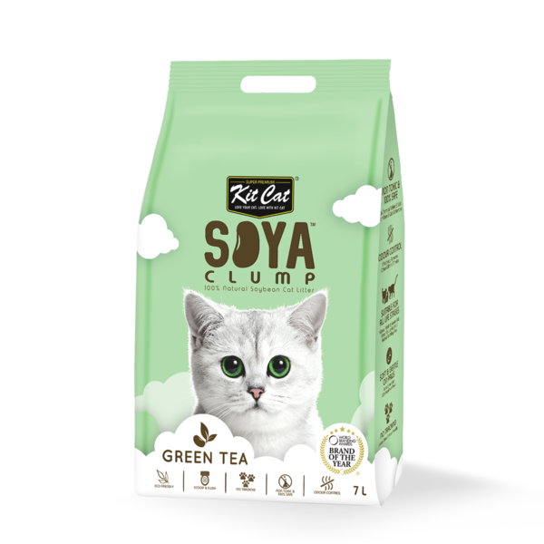 Kitcat Cat Soybean Litter Soya Clump Green Tea 7L