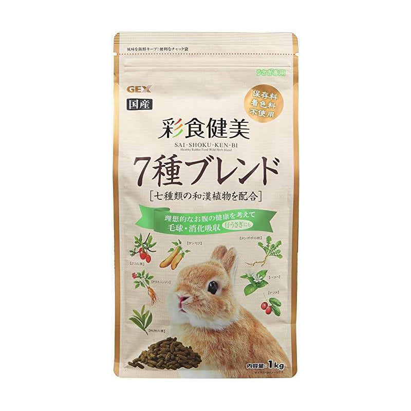 Gex Saishoku Kenbi 7 Blend Herb Junior Rabbit Food 900g