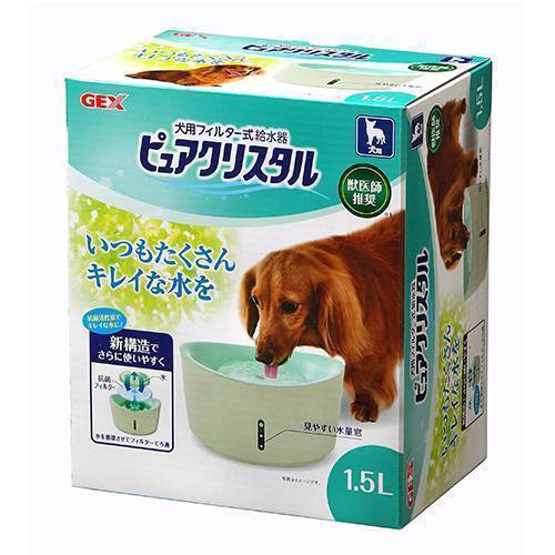 GEX Pure Crystal Dog Water Fountain 1.5L
