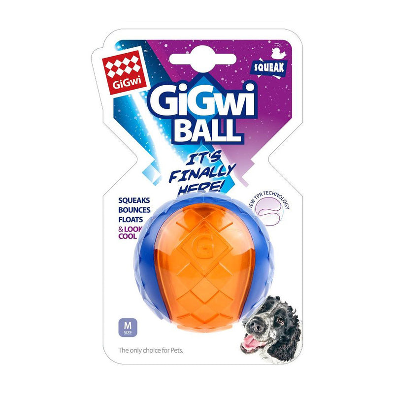 Gigwi Dog Toy Ball Blue / Orange M 1pc
