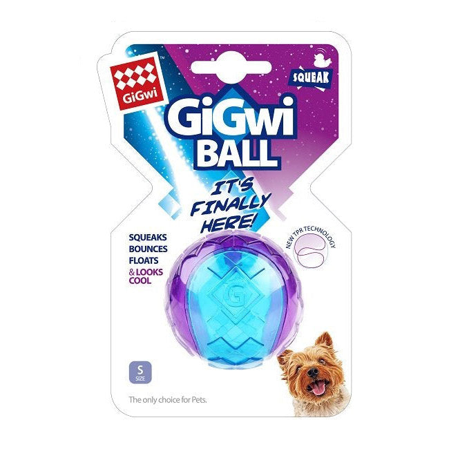 Gigwi Dog Toy Ball Blue / Purple S 1pc
