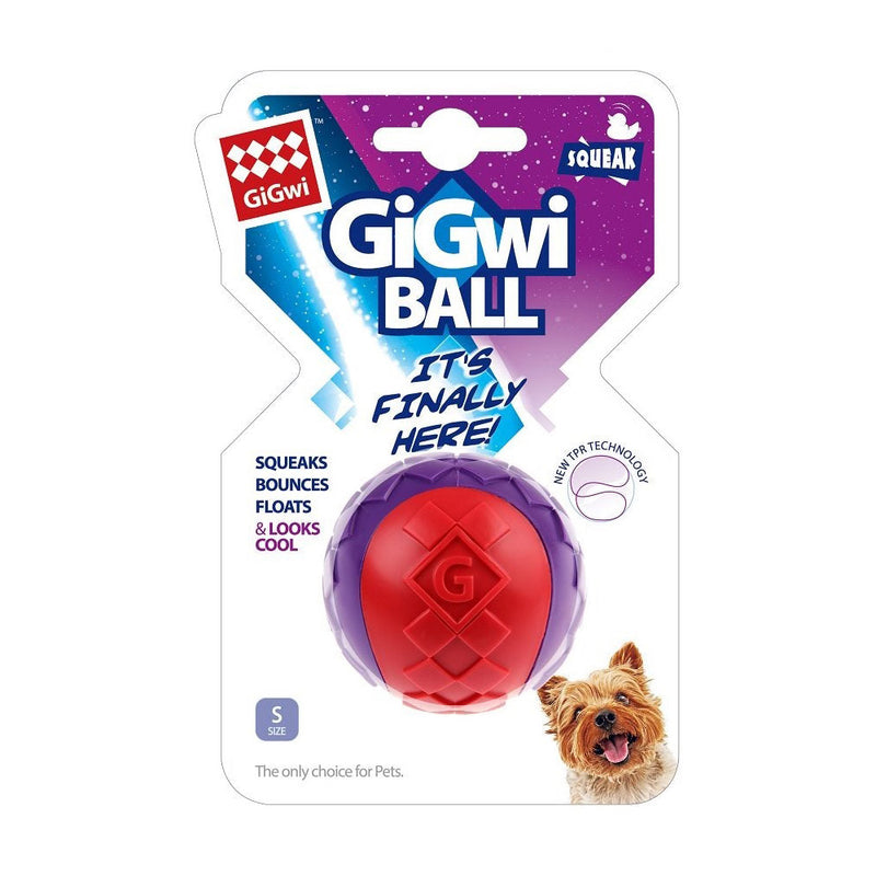 Gigwi Dog Toy Ball Red / Purple S 1pc