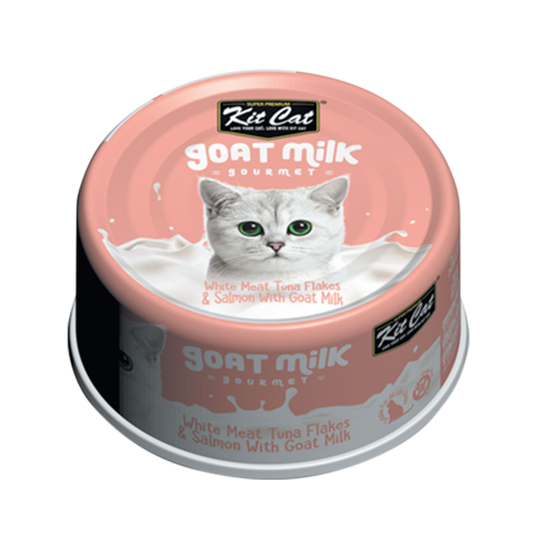 KitCat Goat Milk Gourmet White Meat Tuna Flakes & Salmon 70g