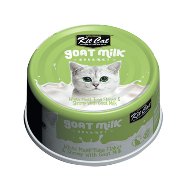 KitCat Goat Milk Gourmet White Meat Tuna Flakes & Shrimp 70g