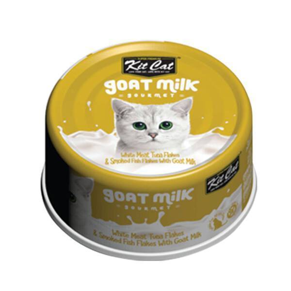 KitCat Goat Milk Gourmet White Meat Tuna Flakes & Smoked Fish Flakes 70g