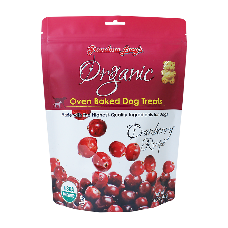 Grandma Lucy's Organic Oven Baked Dog Treats Cranberry 14oz