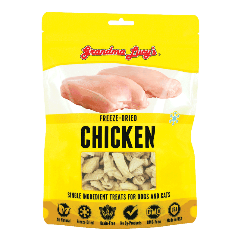 Grandma Lucy's Single Ingredient Treats for Dogs & Cats - Freeze-Dried Chicken 3.5oz