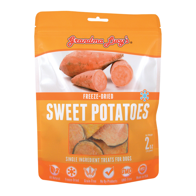 Grandma Lucy's Single Ingredient Treats for Dogs & Cats - Freeze-Dried Sweet Potato 2oz