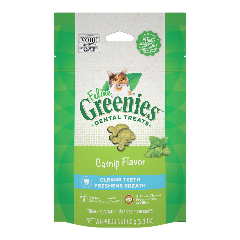 Greenies Cat Dental Treats - Catnip Flavor 2.1oz