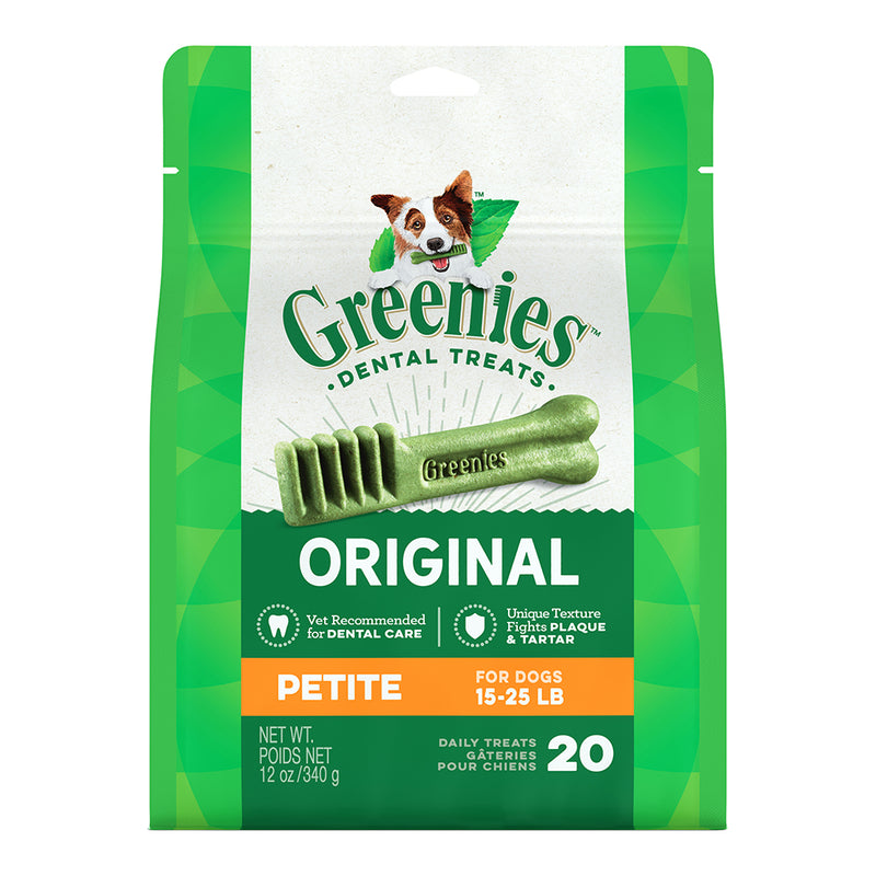 Greenies Dog Dental Chews Petite 12oz - 20pcs