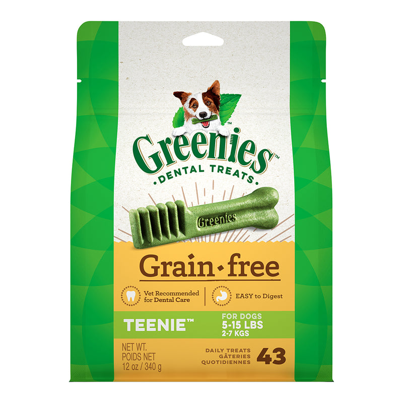 Greenies Dog Dental Treats Grain-Free Teenie 12oz - 43pcs