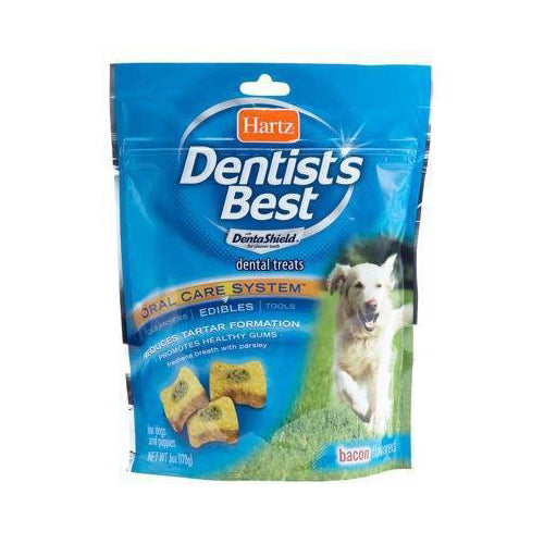 Hartz Dentists Best Denta Shield Dental Treats For Dogs And Puppies Bacon Flavor 6oz