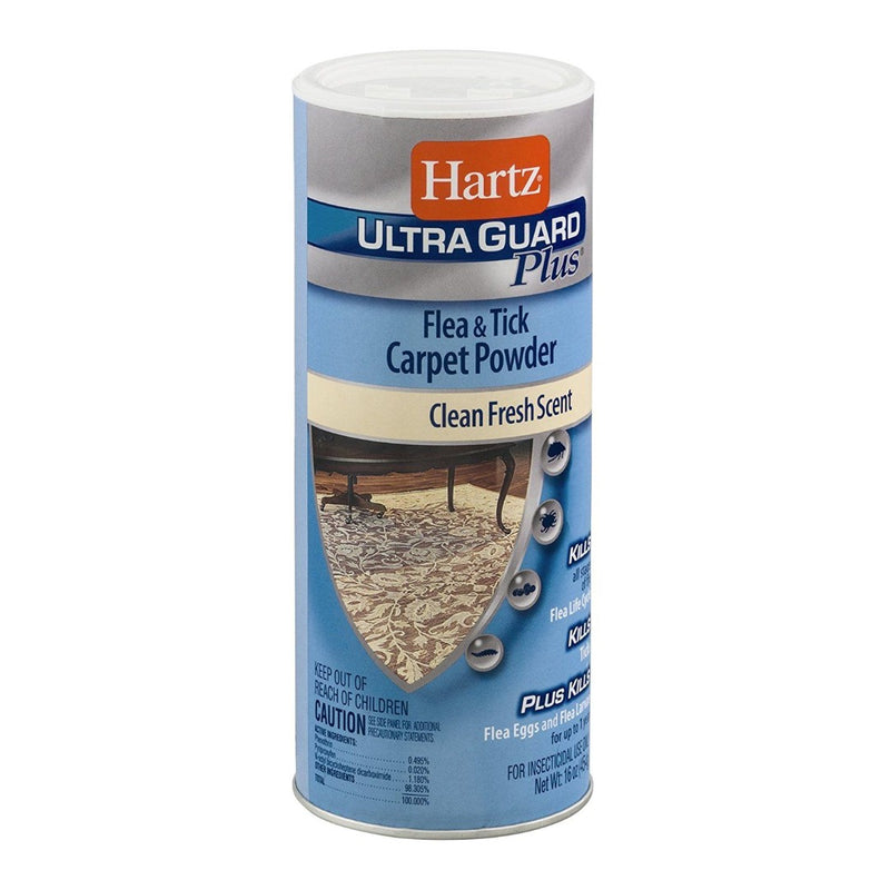 Hartz Ultra Guard Plus Flea & Tick Carpet Powder with Clean Fresh Scent 454g