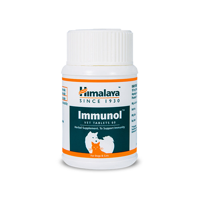 Himalaya Immunol Vet Tablets Support Immunity for Dogs & Cats 60pcs