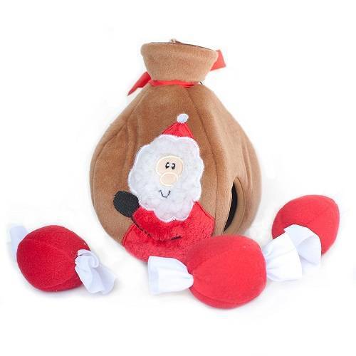 Zippypaws Holiday Burrow - Santa's Gift Bag