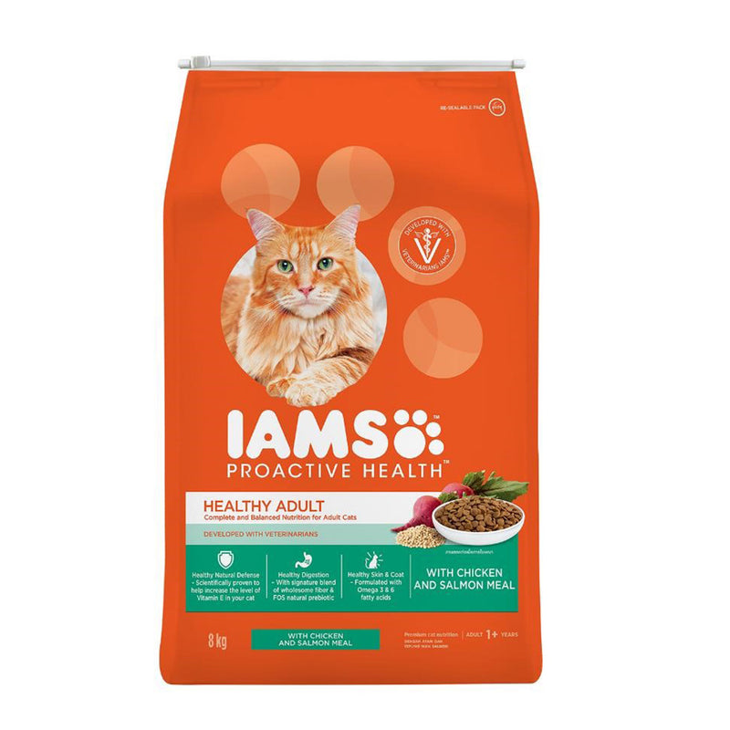 IAMS Cat Proactive Health Healthy Adult Chicken & Salmon 8kg