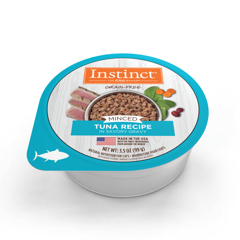 Instinct The Raw Brand Cat Cups Grain-Free Minced Real Tuna Recipe 3.5oz