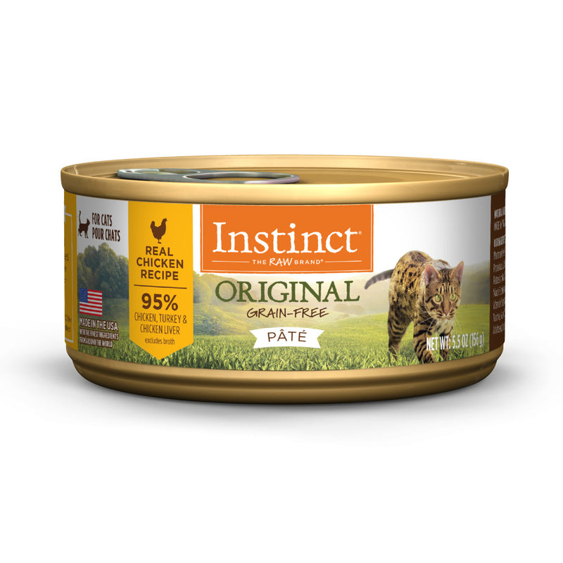 Instinct The Raw Brand Cat Original Grain-Free Pate Real Chicken Recipe 5.5oz