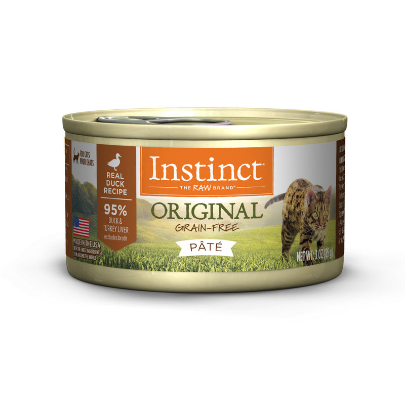 Instinct The Raw Brand Cat Original Grain-Free Pate Real Duck Recipe 3oz
