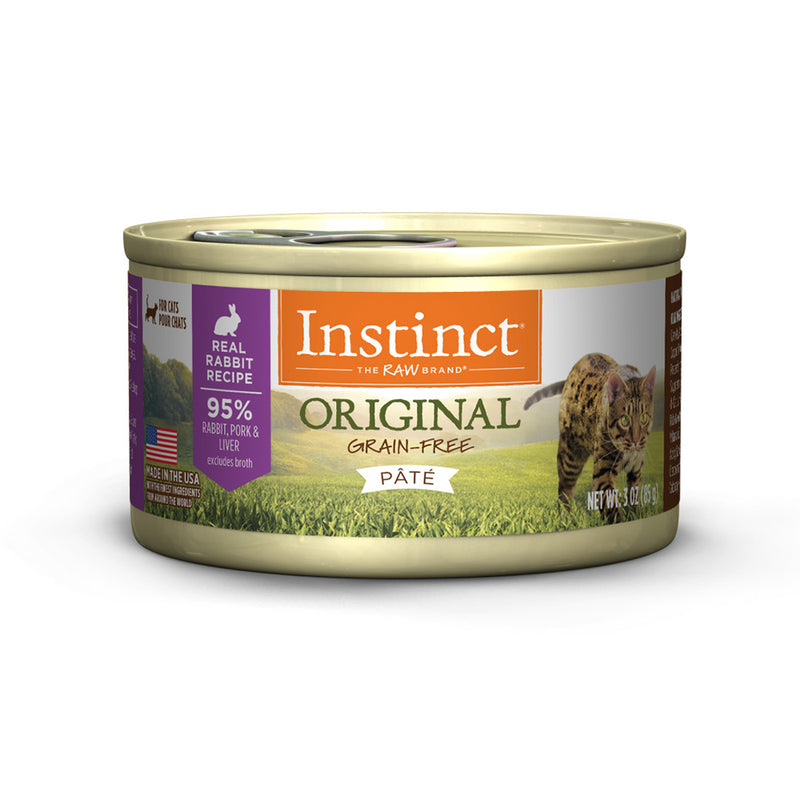 Instinct The Raw Brand Cat Original Grain-Free Pate Real Rabbit Recipe 3oz