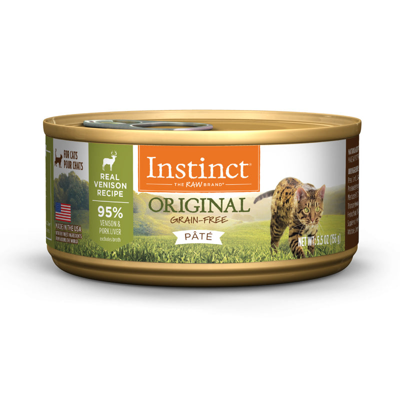 Instinct The Raw Brand Cat Original Grain-Free Pate Real Venison Recipe 3oz