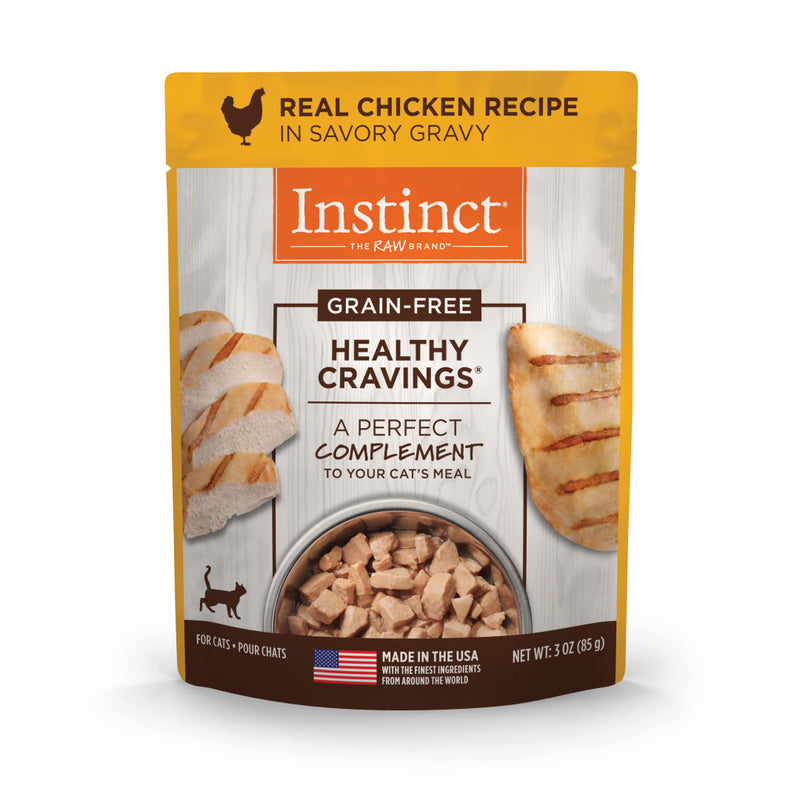 Instinct The Raw Brand Cat Pouch Healthy Cravings Grain-Free Real Chicken 3oz