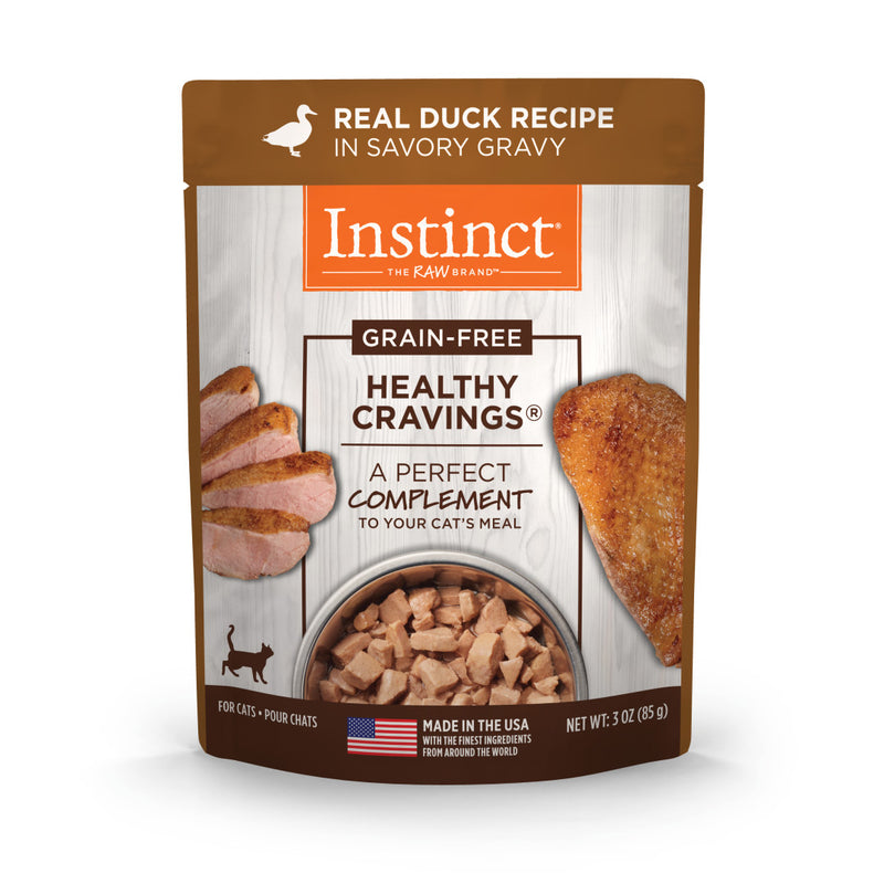 Instinct The Raw Brand Cat Pouch Healthy Cravings Grain-Free Real Duck 3oz