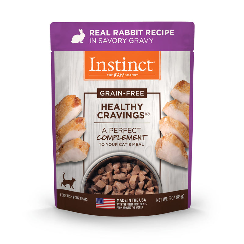 Instinct The Raw Brand Cat Pouch Healthy Cravings Grain-Free Real Rabbit 3oz