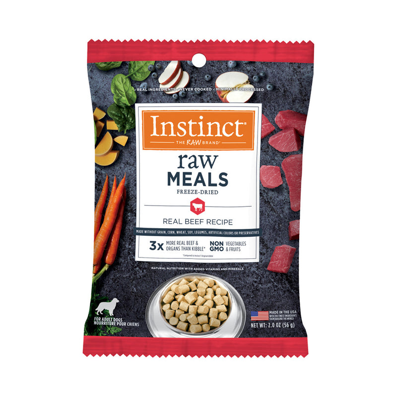 Instinct The Raw Brand Dog Raw Meals Freeze-Dried Real Beef Recipe 2oz