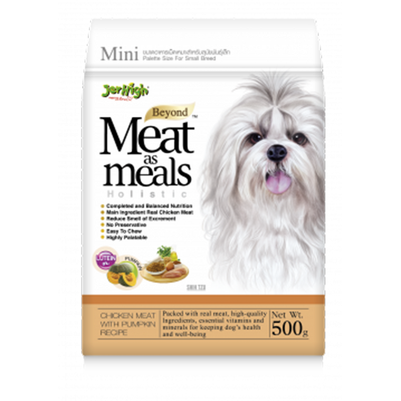 JerHigh Dog Dry Food Meat as Meals Holistic Chicken with Pumpkin Recipe 500g