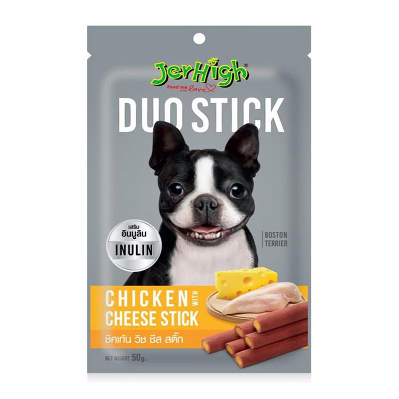 Jerhigh Dog Treat Duo Stick Chicken with Cheese Stick 50g