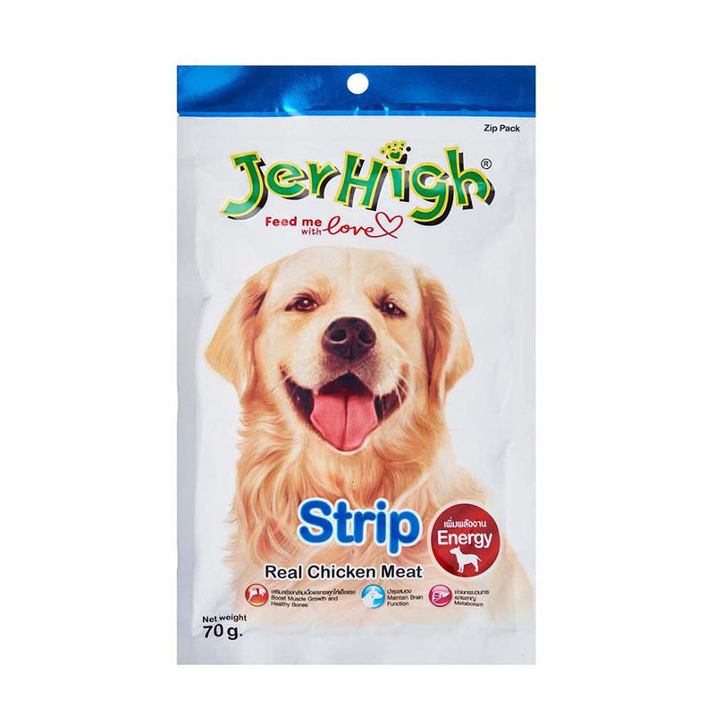 Jerhigh Dog Treat Real Chicken Meat Strip 70g