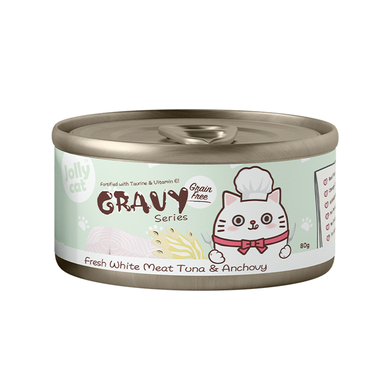 Jolly Cat Gravy Series Fresh White Meat Tuna & Anchovy 80g