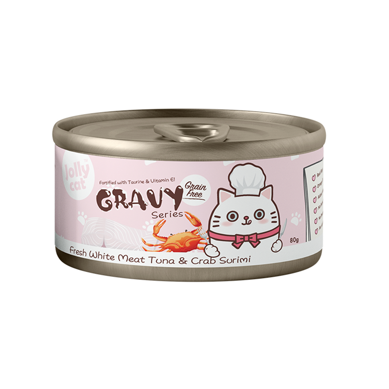 Jolly Cat Gravy Series Fresh White Meat Tuna & Crab Surimi 80g