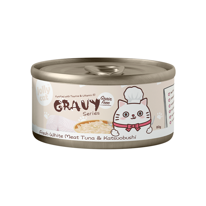 Jolly Cat Gravy Series Fresh White Meat Tuna & Katsuobushi 80g