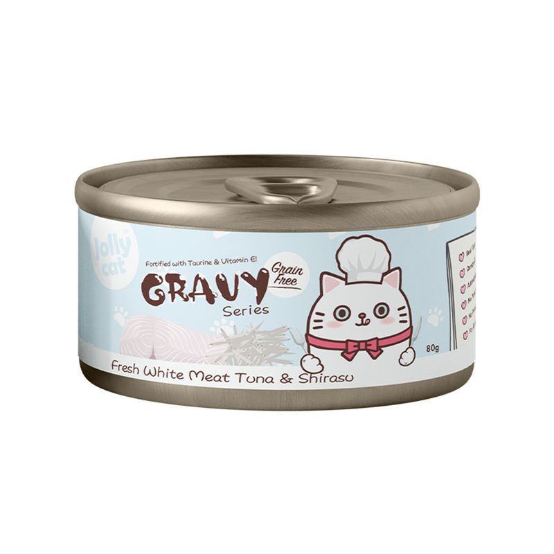 Jolly Cat Gravy Series Fresh White Meat Tuna & Shirasu 80g