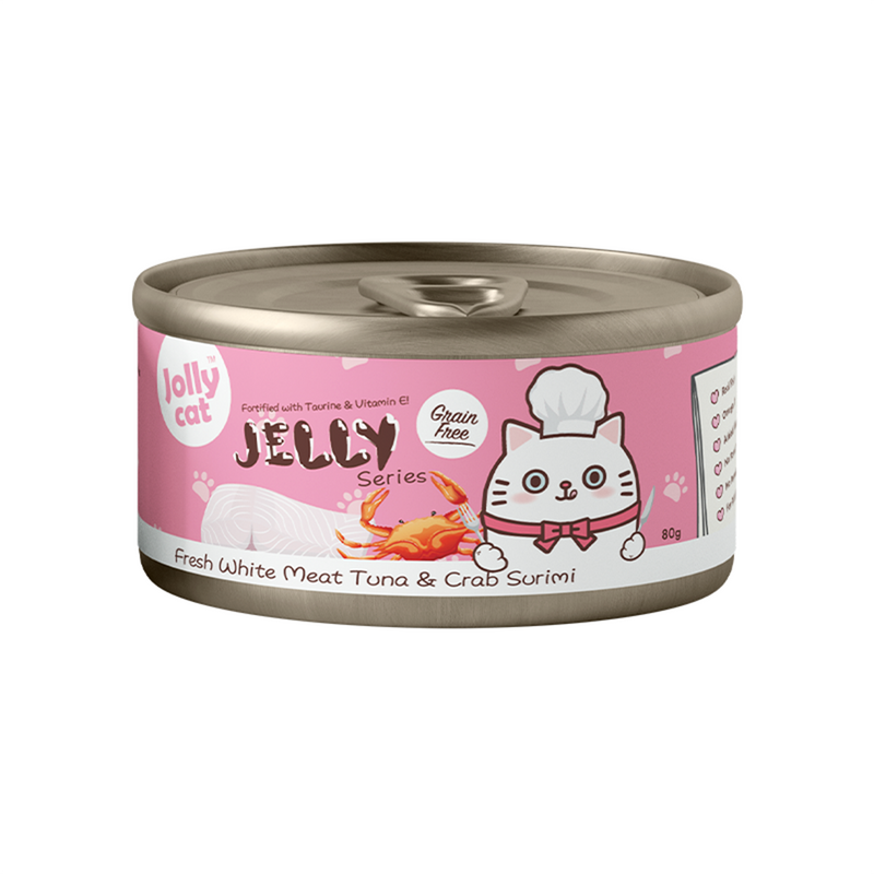 Jolly Cat Jelly Series Fresh White Meat Tuna & Crab Surimi 80g