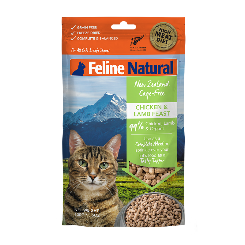 K9 Feline Natural Freeze Dried Chicken & Lamb Feast 100g