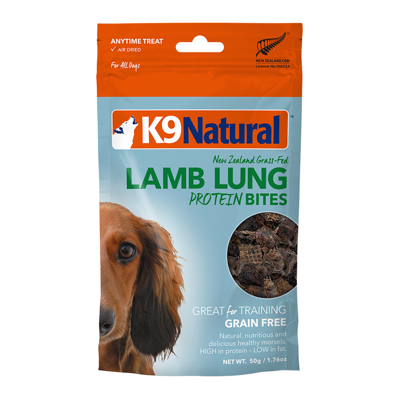 K9 Natural Dog Protein Bites Lamb Lung 50g
