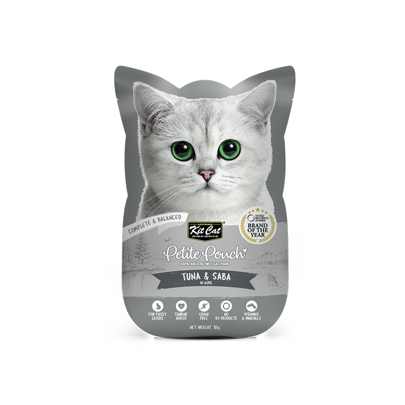 KitCat Cat Petite Pouch Complete & Balanced - Tuna & Saba in Aspic 70g